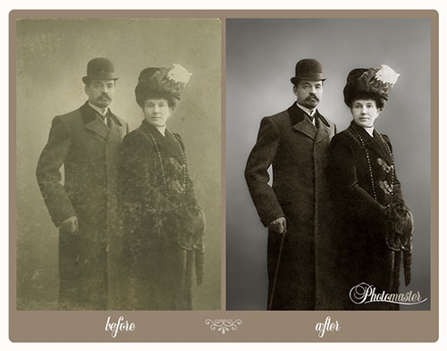 Photographic restoration, retouch and restore old photos