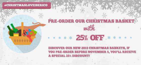 Discount offer on love iberico christmas baskets